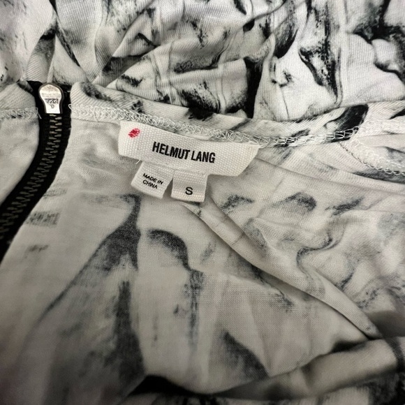 HELMUT LANG Deep Twist Strata Print Jersey Dress - Picture 8 of 11